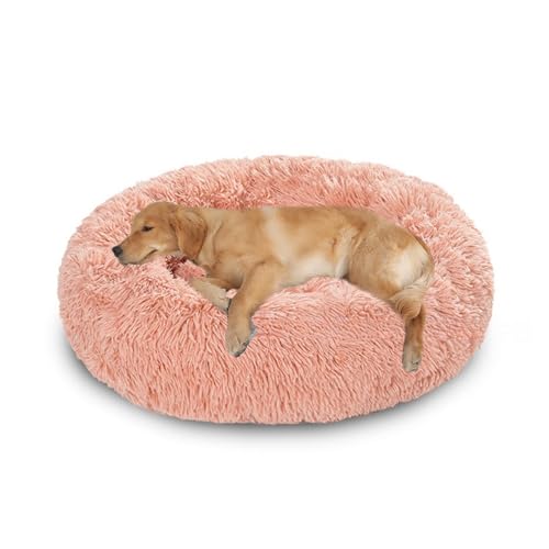 XIEMINLE Hundebett für mittelgroße und große Hunde und Katzen, Plüsch, Anti-Angst, rundes Haustierkissen, maschinenwaschbar, Donut-Welpenmatte, warmes Welpennest mit rutschfester Unterseite (100 cm XIEMINLE Hundebett für mittelgroße und große Hunde und Katzen, Plüsch, Anti-Angst, rundes Haustierkissen, maschinenwaschbar, Donut-Welpenmatte, warmes Welpennest mit rutschfester Unterseite (100 cm von XIEMINLE