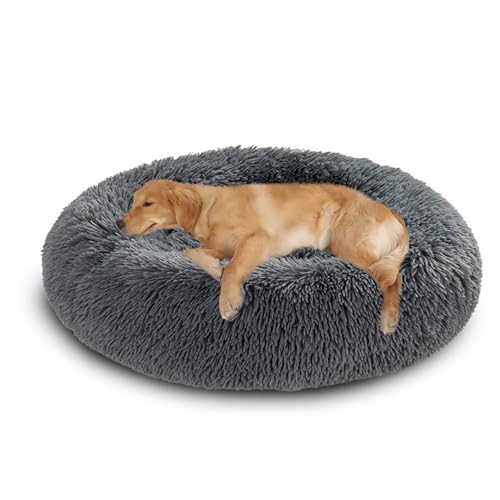 XIEMINLE Hundebett für mittelgroße und große Hunde und Katzen, Plüsch, Anti-Angst, rundes Haustierkissen, maschinenwaschbar, Donut-Welpenmatte, warmes Welpennest mit rutschfester Unterseite (150 cm XIEMINLE Hundebett für mittelgroße und große Hunde und Katzen, Plüsch, Anti-Angst, rundes Haustierkissen, maschinenwaschbar, Donut-Welpenmatte, warmes Welpennest mit rutschfester Unterseite (150 cm von XIEMINLE