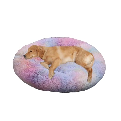XIEMINLE Hundebett für mittelgroße und große Hunde und Katzen, Plüsch, Anti-Angst, rundes Haustierkissen, maschinenwaschbar, Donut-Welpenmatte, warmes Welpennest mit rutschfester Unterseite (150 cm XIEMINLE Hundebett für mittelgroße und große Hunde und Katzen, Plüsch, Anti-Angst, rundes Haustierkissen, maschinenwaschbar, Donut-Welpenmatte, warmes Welpennest mit rutschfester Unterseite (150 cm von XIEMINLE
