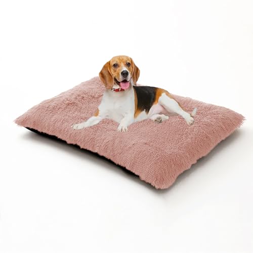 XIEMINLE Hundekäfigbett, warm, weich, flauschig, Anti-Angst, Hundekissen, waschbar, Haustiermatte mit abnehmbarem Bezug, Plüsch-Welpenunterlage mit rutschfester Unterseite, 120 x 90 x 10 cm, Rosa XIEMINLE Hundekäfigbett, warm, weich, flauschig, Anti-Angst, Hundekissen, waschbar, Haustiermatte mit abnehmbarem Bezug, Plüsch-Welpenunterlage mit rutschfester Unterseite, 120 x 90 x 10 cm, Rosa von XIEMINLE