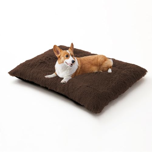 XIEMINLE Hundekissen, Plüsch, Anti-Angst, flauschige Matratze für Hundehütte, waschbare Haustiermatte, warme Welpenunterlage mit rutschfester Unterseite, für mittelgroße und große Hunde (140 x 110 x von XIEMINLE