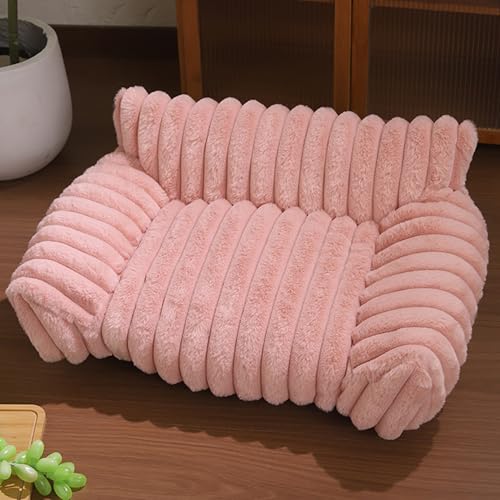 XIEMINLE Katzen-Sofabetten für den Innenbereich, flauschiges Katzencouch-Bett, gemütliches Haustiersofa für Welpen und Kätzchen, Haustiernest, warme Hundesofa, beruhigendes Hundebett mit rutschfester von XIEMINLE
