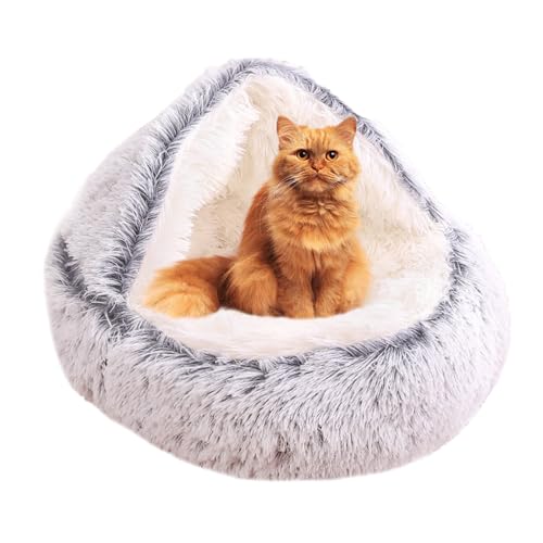 XIEMINLE Katzenbett, Katzensofa für kleine, mittelgroße Haustiere, Katzen und Hunde, Katzenhöhle, Schlafbett, Plüsch, Hundekatzenkissen, Katzennistbett mit rutschfester Unterseite, Donut-Haustierbett, von XIEMINLE