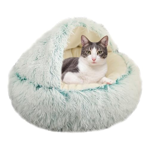 XIEMINLE Katzenbett für den Innenbereich, rutschfestes Katzensofa, Haustierbett, Plüsch-Katzenkissen, kleines Katzenzelt, Haustierkissen, große Höhle, Schlafbett für Kätzchen und Welpen, 50 cm, Grün XIEMINLE Katzenbett für den Innenbereich, rutschfestes Katzensofa, Haustierbett, Plüsch-Katzenkissen, kleines Katzenzelt, Haustierkissen, große Höhle, Schlafbett für Kätzchen und Welpen, 50 cm, Grün von XIEMINLE