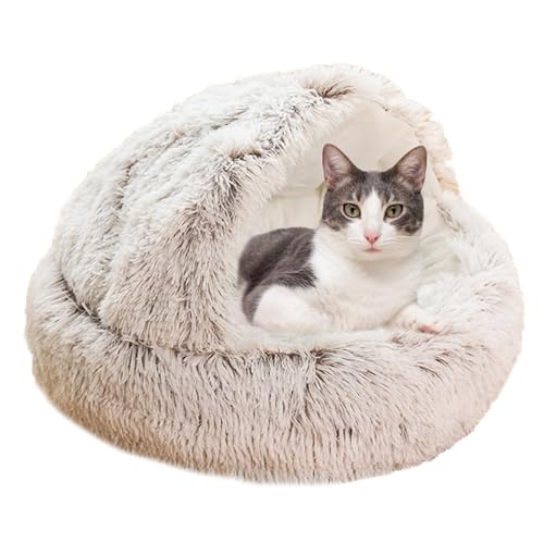 XIEMINLE Katzenbett für Indoor-Katze, rutschfestes Katzensofa, Haustierbett, Plüsch-Katzenkissen, kleines Katzenzelt, Haustierkissen, Katzen, große Höhle, Schlafbett für Kätzchen und Welpen, 60 cm, von XIEMINLE