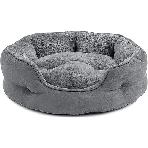 XIEMINLE Katzenbetten, Samt-Haustierbetten für den Innenbereich, warm, maschinenwaschbar, weiches und flauschiges Haustierkissen, beruhigendes Hunde-/Welpenbett mit rutschfester Unterseite (50 x 48 x XIEMINLE Katzenbetten, Samt-Haustierbetten für den Innenbereich, warm, maschinenwaschbar, weiches und flauschiges Haustierkissen, beruhigendes Hunde-/Welpenbett mit rutschfester Unterseite (50 x 48 x von XIEMINLE
