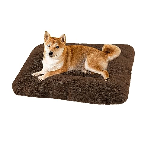 XIEMINLE Mittelgroßes Hundebett, flauschige Hundematratze, beruhigende Hundebetten, Hundekäfig-Matratze, großes Hundebett waschbar, Plüsch-Matratzenkissen für mittelgroße und große Hunde und XIEMINLE Mittelgroßes Hundebett, flauschige Hundematratze, beruhigende Hundebetten, Hundekäfig-Matratze, großes Hundebett waschbar, Plüsch-Matratzenkissen für mittelgroße und große Hunde und von XIEMINLE