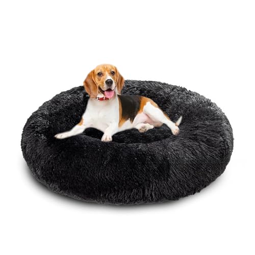 XIEMINLE Orthopädisches Hundebett, flauschig, kreisförmig, Plüsch, Anti-Angst-Hundekissen, warmes Haustiernest, waschbar, runde Welpenmatratze, Donut-Katzenmatte mit rutschfester Unterseite, 150 cm XIEMINLE Orthopädisches Hundebett, flauschig, kreisförmig, Plüsch, Anti-Angst-Hundekissen, warmes Haustiernest, waschbar, runde Welpenmatratze, Donut-Katzenmatte mit rutschfester Unterseite, 150 cm von XIEMINLE