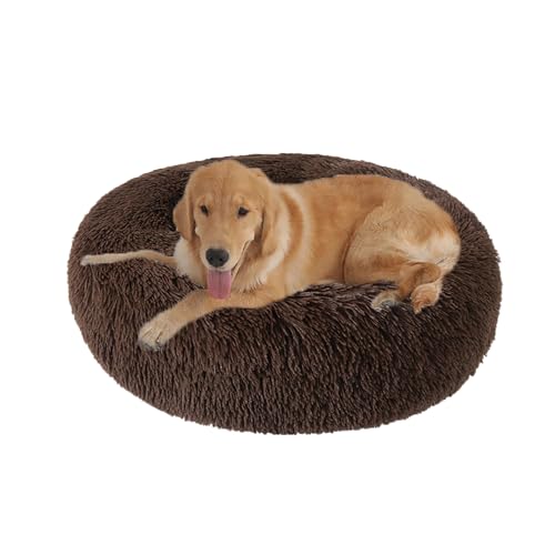 XIEMINLE Orthopädisches Hundebett, flauschiges, rundes Haustierbett, Plüsch-Hundekissen, Donut-Motiv, rutschfest, maschinenwaschbar, Welpenhütte, Anti-Angst-Welpen-Matratze, warme Katzenmatte (130 cm XIEMINLE Orthopädisches Hundebett, flauschiges, rundes Haustierbett, Plüsch-Hundekissen, Donut-Motiv, rutschfest, maschinenwaschbar, Welpenhütte, Anti-Angst-Welpen-Matratze, warme Katzenmatte (130 cm von XIEMINLE