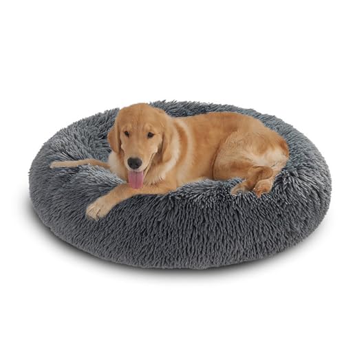 XIEMINLE Orthopädisches Hundebett, flauschiges, rundes Haustierbett, Plüsch-Hundekissen, Donut-Motiv, rutschfest, maschinenwaschbar, Welpenhütte, Anti-Angst-Welpen-Matratze, warme Katzenmatte (150 cm XIEMINLE Orthopädisches Hundebett, flauschiges, rundes Haustierbett, Plüsch-Hundekissen, Donut-Motiv, rutschfest, maschinenwaschbar, Welpenhütte, Anti-Angst-Welpen-Matratze, warme Katzenmatte (150 cm von XIEMINLE