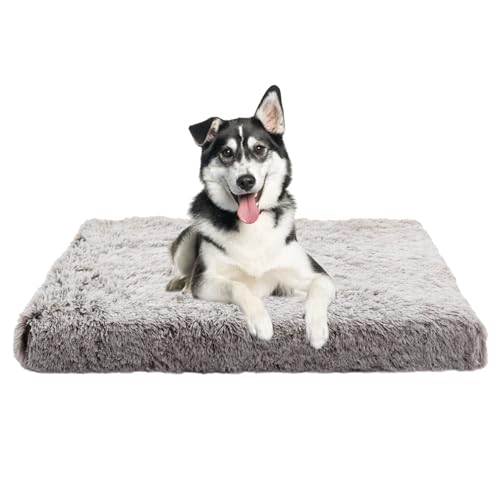 XIEMINLE Orthopädisches Hundekissen Haustierbett, Anti-Angst Haustier Hundebetten für Mittelgroße Hunde, Plüsch Katzenbett Hundesofa, Abnehmbar und Waschbar Hundekorb Zwinger-Auflage(120x80x10cm) von XIEMINLE