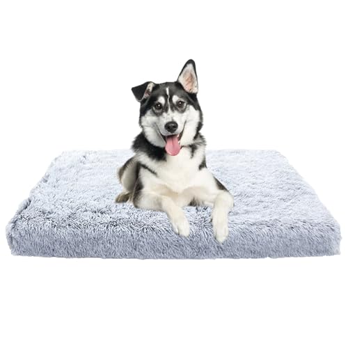 XIEMINLE Orthopädisches Hundekissen Haustierbett, Anti-Angst Haustier Hundebetten für Mittelgroße Hunde, Plüsch Katzenbett Hundesofa, Abnehmbar und Waschbar Hundekorb Zwinger-Auflage(120x80x10cm) von XIEMINLE