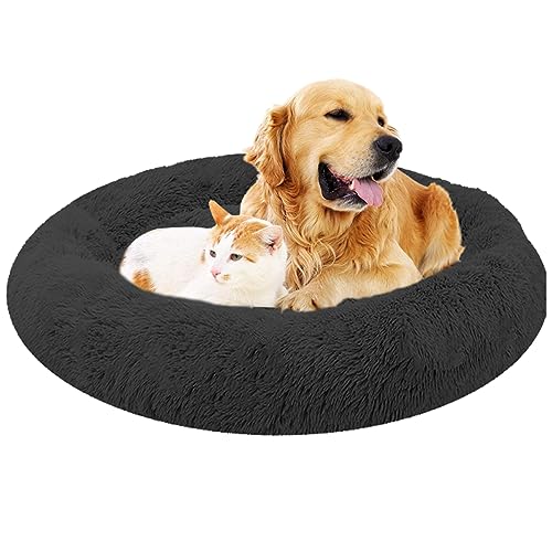 XIEMINLE Rund Hundekissen Hundesofa, Orthopädisches Hundebett Welpen Kissen, Katzenbett Donut Kuscheliges, Katzenschlafplatz für Katzen und Hunde, Waschbar Hundebett Größe und Farbe wählbar(Ø110cm) von XIEMINLE