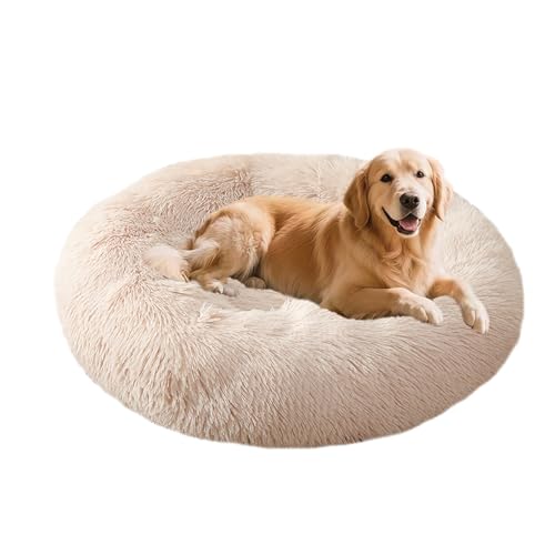 XIEMINLE Rundes Hundebett, Donut-Haustierbett, gemütlich, Anti-Angst, maschinenwaschbar, Haustierkissen, flauschige Katzenmatratze, beruhigende Welpenmatte mit rutschfester Unterseite (130 cm XIEMINLE Rundes Hundebett, Donut-Haustierbett, gemütlich, Anti-Angst, maschinenwaschbar, Haustierkissen, flauschige Katzenmatratze, beruhigende Welpenmatte mit rutschfester Unterseite (130 cm von XIEMINLE