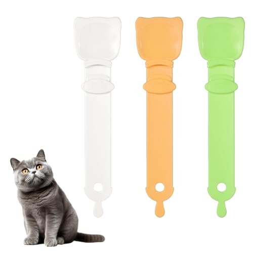 XIHIRCD 3st Katzenstreifen Quetschlöffel, Katzenfutter Spender Katzenkrallenform Katzen Quetschlöffel Praktisch für Die Fütterung von Flüssigen Snacks Pürees Futteraufbewahrung Haustierbedarf von XIHIRCD