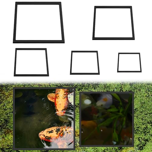 XIHIRCD 5 Stück Schwimmende Ringe für Aquarien, Quadratische Schaumstoff Fischfütterungsringe Ringe für Aquarien um Schwimmende Pflanzen an Ort und Stelle zu Halten (Schwarz) von XIHIRCD