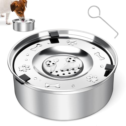 Wassernapf für Hunde, 1L Wassernapf Hund Ohne Sabbern, Auslaufsicher Trinknapf Hund, Edelstahl, Trinknapf Hund Mit Rutschfestem Boden, Spillageprävention, Spülmaschinenfest, für große Hunde Wassernapf für Hunde, 1L Wassernapf Hund Ohne Sabbern, Auslaufsicher Trinknapf Hund, Edelstahl, Trinknapf Hund Mit Rutschfestem Boden, Spillageprävention, Spülmaschinenfest, für große Hunde von XIHUANNI