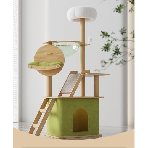 Katzenklettergerüst, Katzenbaum, Raumkapsel, Geeignet Für Haustiere Im Innenbereich, Multifunktionaler Katzenkratzbaum, Kletterturm von XIKDJ
