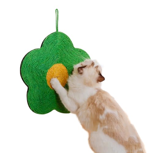 Kratzmatte Katze Katzenkratzmatte Blume Kratzpappe rutschfest Katzenkratzbrett Hängend Kratzschutz Sisal Kratzbrett Wand Kratzpappe Hause Katzenmöbel Boden Katzenkrallen Outdoor Kratzpads von XINCHI