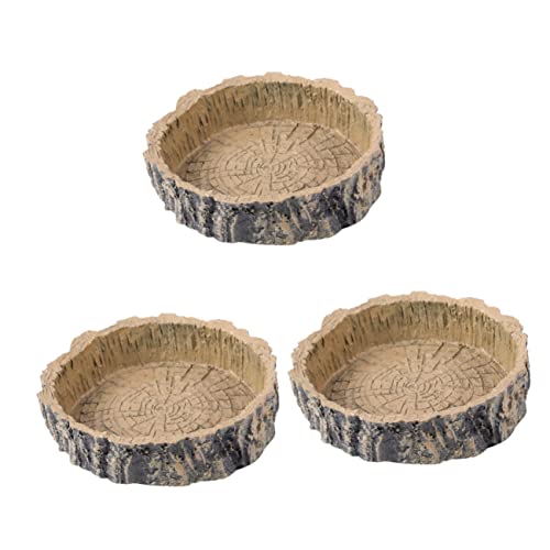 Futternapf for Reptilien, 3 Stück, Reptiliennapf, Reptilienschale, Schlangenwasserschale, Spinnenschale, Hamsterschalen, Futternapf for Reptilien, Wasserschale aus Kunstharz, Futternapf for Krabbeltie Futternapf for Reptilien, 3 Stück, Reptiliennapf, Reptilienschale, Schlangenwasserschale, Spinnenschale, Hamsterschalen, Futternapf for Reptilien, Wasserschale aus Kunstharz, Futternapf for Krabbeltie von XINCXIN