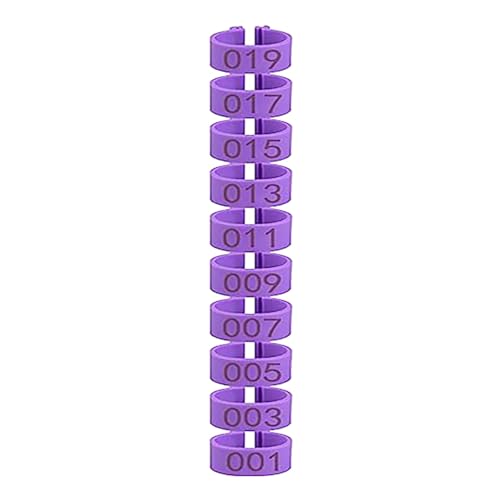 XINGLIDA Effizient Geflügel Beinringe Fußringe 100 Stück Identifikation LegBands Nummeriert Geflügel Beinringe für Bauernhof XINGLIDA Effizient Geflügel Beinringe Fußringe 100 Stück Identifikation LegBands Nummeriert Geflügel Beinringe für Bauernhof von XINGLIDA