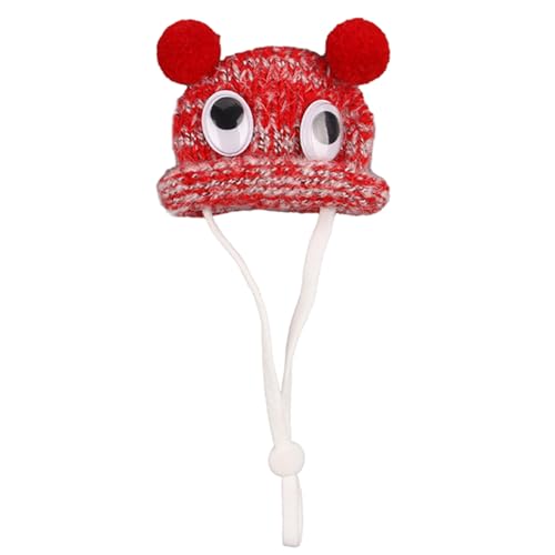 XINGLIDA Gestrickter Hamsterhut für Meerschweinchen, Karneval, Fotografie, handgestrickt, kleine Mütze mit verstellbarem Riemen, Weihnachten XINGLIDA Gestrickter Hamsterhut für Meerschweinchen, Karneval, Fotografie, handgestrickt, kleine Mütze mit verstellbarem Riemen, Weihnachten von XINGLIDA
