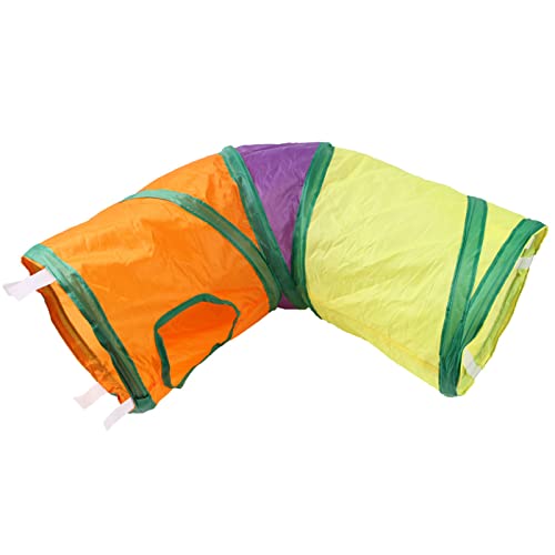 XINGLIDA Zusammenklappbarer Katzentunnel Katzenspielzeug Spieltunnel Langlebiges Polyester Versteck In Regenbogenfarben L Förmige Röhre Für Kleine Tiere XINGLIDA Zusammenklappbarer Katzentunnel Katzenspielzeug Spieltunnel Langlebiges Polyester Versteck In Regenbogenfarben L Förmige Röhre Für Kleine Tiere von XINGLIDA