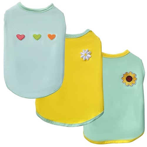 2PCS Blume gedruckte Sommer Hund Shirts für kleines mittleres Haustier T Shirt Mädchen Jungen Kleidung Weich Atmungsaktiv 2PCS Blume gedruckte Sommer Hund Shirts für kleines mittleres Haustier T Shirt Mädchen Jungen Kleidung Weich Atmungsaktiv von XINGNIAO