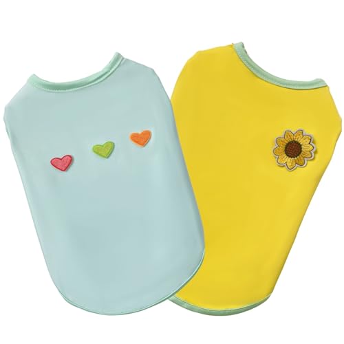 2PCS Blume gedruckte Sommer Hund Shirts für kleines mittleres Haustier T Shirt Mädchen Jungen Kleidung Weich Atmungsaktiv 2PCS Blume gedruckte Sommer Hund Shirts für kleines mittleres Haustier T Shirt Mädchen Jungen Kleidung Weich Atmungsaktiv von XINGNIAO
