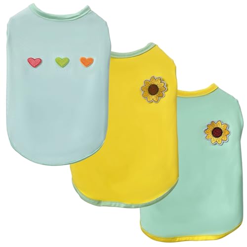 2PCS Blume gedruckte Sommer Hund Shirts für kleines mittleres Haustier T Shirt Mädchen Jungen Kleidung Weich Atmungsaktiv 2PCS Blume gedruckte Sommer Hund Shirts für kleines mittleres Haustier T Shirt Mädchen Jungen Kleidung Weich Atmungsaktiv von XINGNIAO