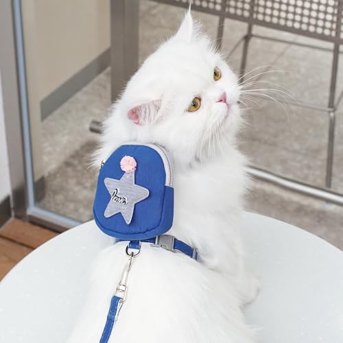 Ausbruchssicheres, sternverziertes Doppelschultergeschirr und Leinenset für Hunde und Katzen Ausbruchssicheres, sternverziertes Doppelschultergeschirr und Leinenset für Hunde und Katzen von XINGNIAO