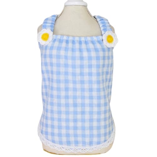 Charming Grid Gedruckt Hund Kleid Sommer Haustier Kleider Nette Haustier Rock Weiche Atmungsaktive Baumwolle Outfits für Small Medium von XINGNIAO