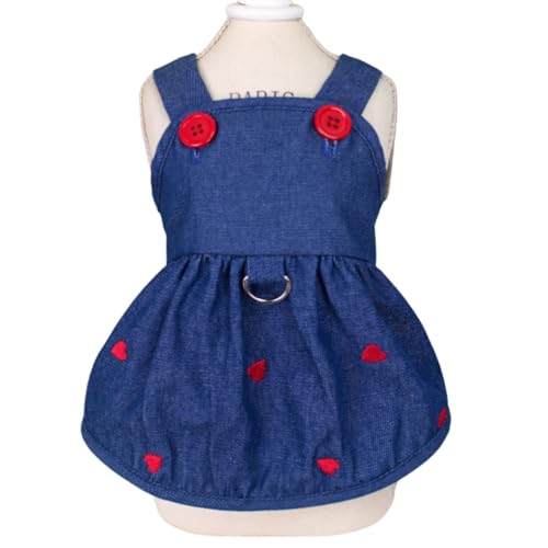 Denim Hund Kleid Sommer Nette Haustier Rock Weiche Atmungsaktive Welpe Baumwolle Outfits für kleine mittlere Kleider Denim Hund Kleid Sommer Nette Haustier Rock Weiche Atmungsaktive Welpe Baumwolle Outfits für kleine mittlere Kleider von XINGNIAO