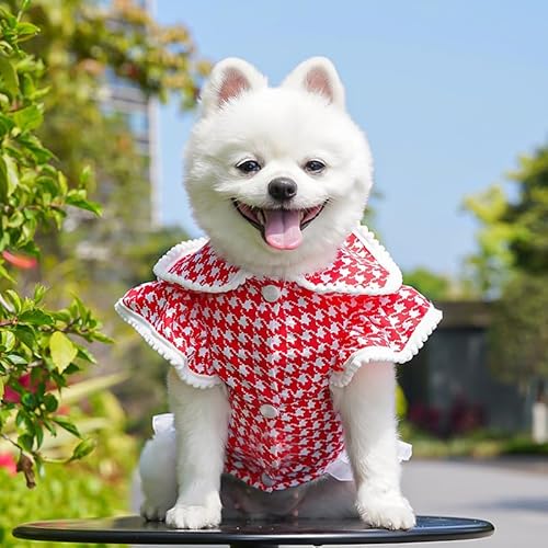 Elegantes Kariertes Haustierkleid für Hunde und Katzen von XINGNIAO
