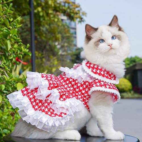 Elegantes Kariertes Haustierkleid für Hunde und Katzen Elegantes Kariertes Haustierkleid für Hunde und Katzen von XINGNIAO