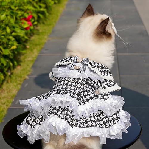 Elegantes Kariertes Haustierkleid für Hunde und Katzen von XINGNIAO