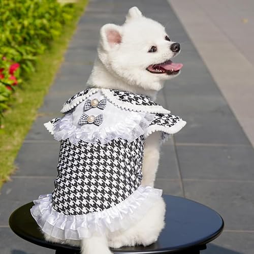 Elegantes Kariertes Haustierkleid für Hunde und Katzen von XINGNIAO