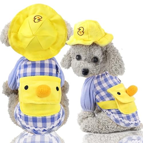 Entlein Cartoon Haustierkleidung mit Rucksack - Entzückendes Outfit mit Entenmotiv für kleine Hunde und Katzen Entlein Cartoon Haustierkleidung mit Rucksack - Entzückendes Outfit mit Entenmotiv für kleine Hunde und Katzen von XINGNIAO