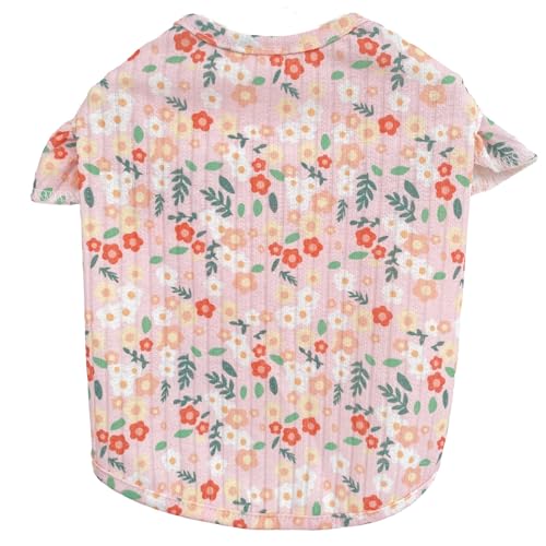 Floral Gedruckte Sommer Hund Shirts für Kleine Medium Hund Haustier T Shirt Mädchen Jungen Kleidung Weich Atmungsaktiv Floral Gedruckte Sommer Hund Shirts für Kleine Medium Hund Haustier T Shirt Mädchen Jungen Kleidung Weich Atmungsaktiv von XINGNIAO