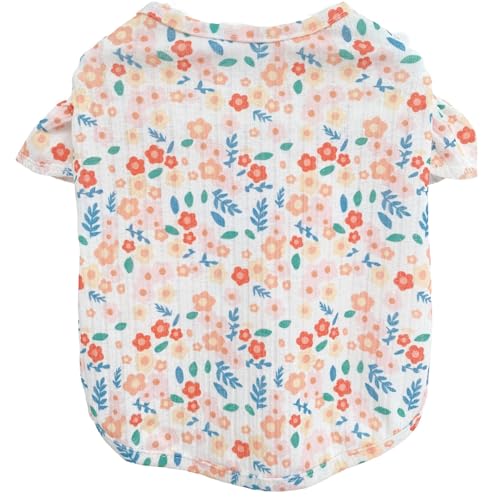 Floral Gedruckte Sommer Hund Shirts für Kleine Medium Hund Haustier T Shirt Mädchen Jungen Kleidung Weich Atmungsaktiv Floral Gedruckte Sommer Hund Shirts für Kleine Medium Hund Haustier T Shirt Mädchen Jungen Kleidung Weich Atmungsaktiv von XINGNIAO