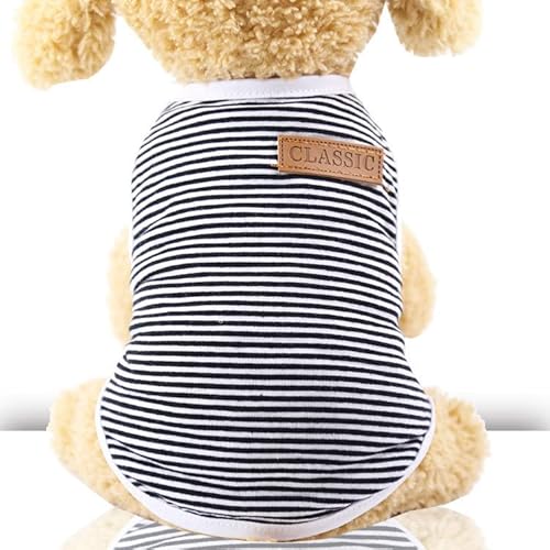 Gestreifte Haustierweste aus weicher Baumwolle - Atmungsaktives Sommer-Tanktop für Katzen und kleine Hunde Gestreifte Haustierweste aus weicher Baumwolle - Atmungsaktives Sommer-Tanktop für Katzen und kleine Hunde von XINGNIAO