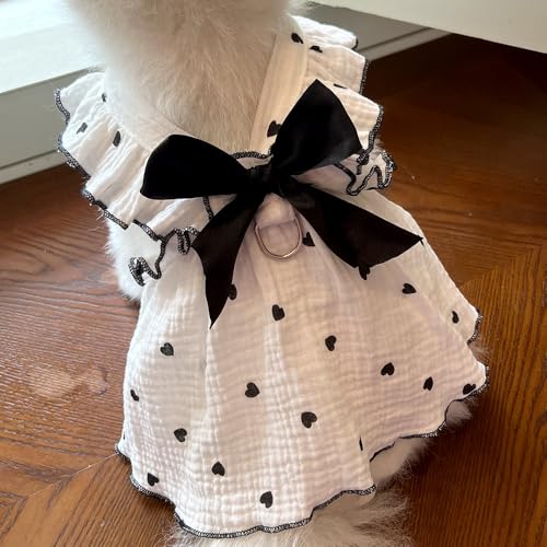 Haustier-Baumwollkleid mit Herz-Prints - Sommerkleidung für Hunde und Katzen Haustier-Baumwollkleid mit Herz-Prints - Sommerkleidung für Hunde und Katzen von XINGNIAO