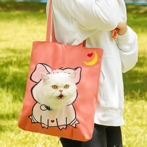 Haustiertragetasche - Katzen- und Kleinhundeträger mit Head-Out-Design, Haustierhandtasche von XINGNIAO