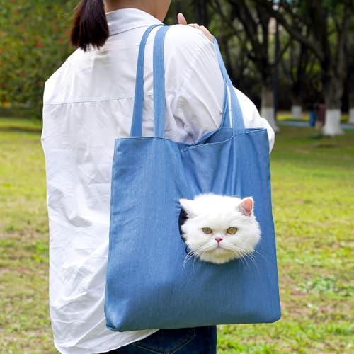 Haustiertragetasche - Katzen- und Kleinhundeträger mit Head-Out-Design, Haustierhandtasche von XINGNIAO