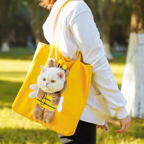 Haustiertragetasche - Katzen- und Kleinhundeträger mit Head-Out-Design, Haustierhandtasche von XINGNIAO