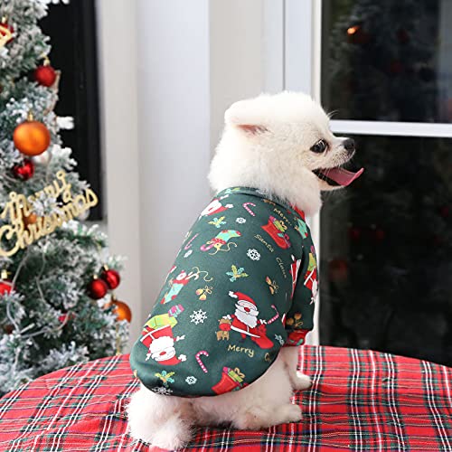 Hoodie mit Weihnachtsdruck für Haustiere - Kuscheliger, mit Fleece gefütterter Hunde- und Katzenpullover Hoodie mit Weihnachtsdruck für Haustiere - Kuscheliger, mit Fleece gefütterter Hunde- und Katzenpullover von XINGNIAO