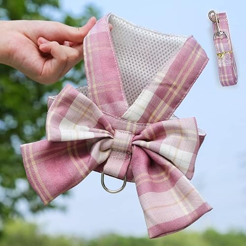 JK Plaid Verstellbarer Haustierrock Geschirr & Leine Set - Atmungsaktives Sommeroutfit für Hunde und Katzen JK Plaid Verstellbarer Haustierrock Geschirr & Leine Set - Atmungsaktives Sommeroutfit für Hunde und Katzen von XINGNIAO
