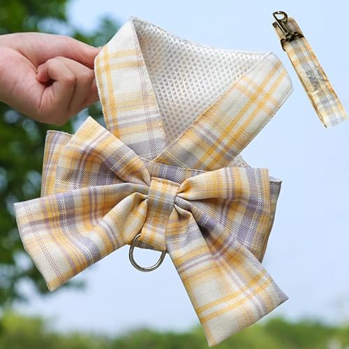 JK Plaid Verstellbarer Haustierrock Geschirr & Leine Set - Atmungsaktives Sommeroutfit für Hunde und Katzen JK Plaid Verstellbarer Haustierrock Geschirr & Leine Set - Atmungsaktives Sommeroutfit für Hunde und Katzen von XINGNIAO