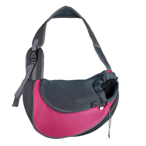 Mesh-Belüfteter Rucksackträger für kleine Hunde und Katzen - Tragbare Haustier-Ausflugstasche mit verstellbaren Trägern und Sicherheitsschloss (S/M/L/XL) von XINGNIAO