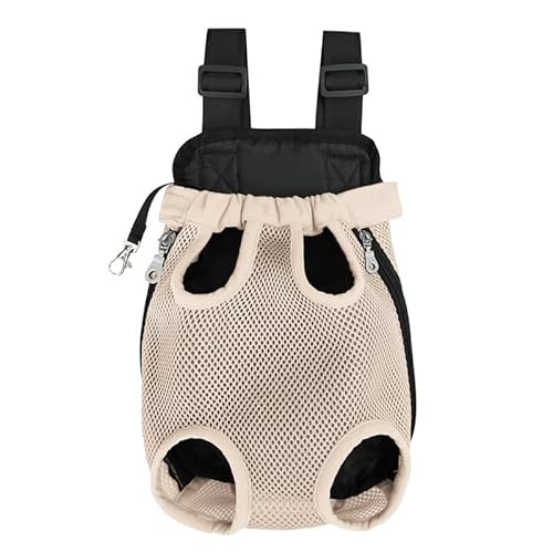 Mesh-Belüfteter Rucksackträger für kleine Hunde und Katzen - Tragbare Haustier-Ausflugstasche mit verstellbaren Trägern und Sicherheitsschloss (S/M/L/XL) von XINGNIAO